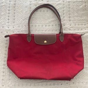 Longchamp Le Pliage Large Red Shoulder Bag